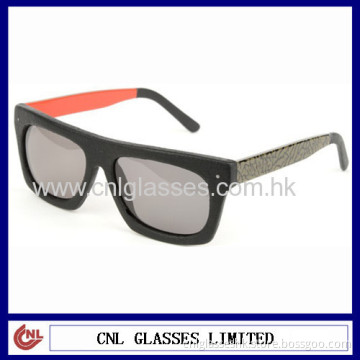 Top End Genuine Leather Sunglasses With Custom Design Two Tone Temples 